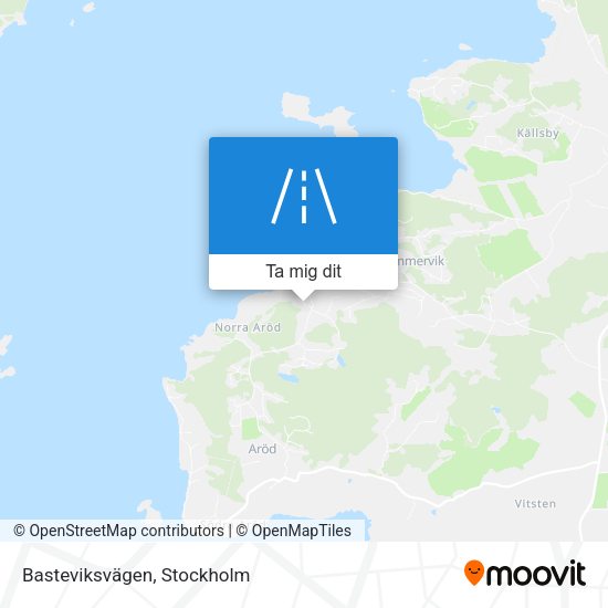 Basteviksvägen karta