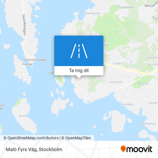 Malö Fyrs Väg karta