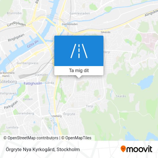 Örgryte Nya Kyrkogård karta