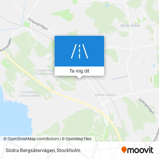 Södra Bergsätervägen karta