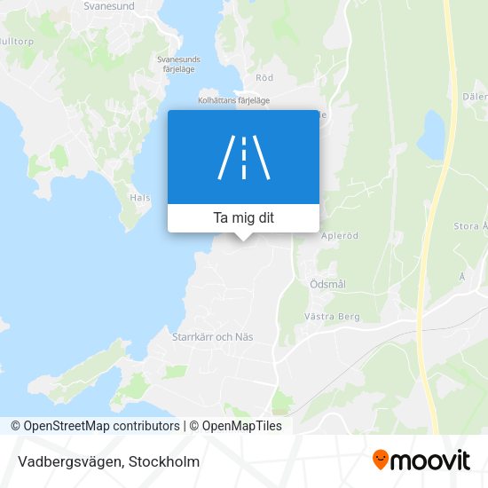 Vadbergsvägen karta