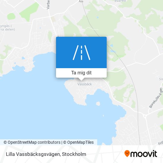 Lilla Vassbäcksgsvägen karta