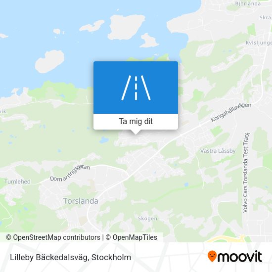 Lilleby Bäckedalsväg karta