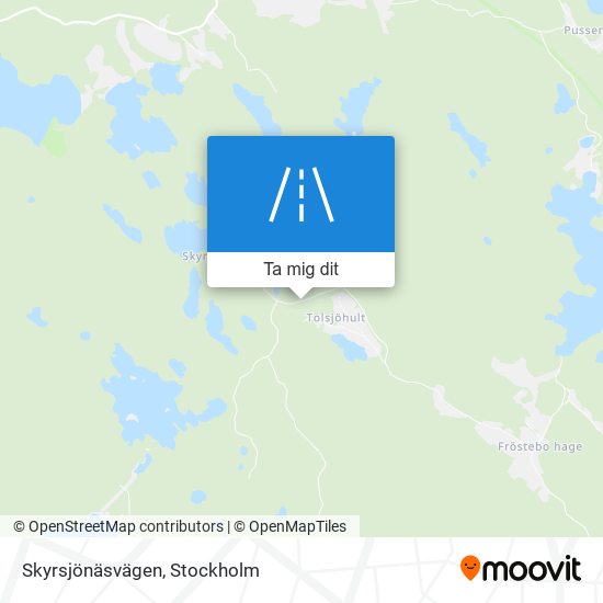 Skyrsjönäsvägen karta