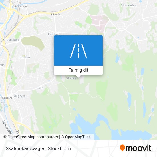 Skålmekärrsvägen karta