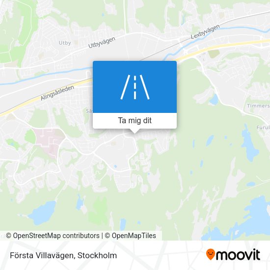 Första Villavägen karta