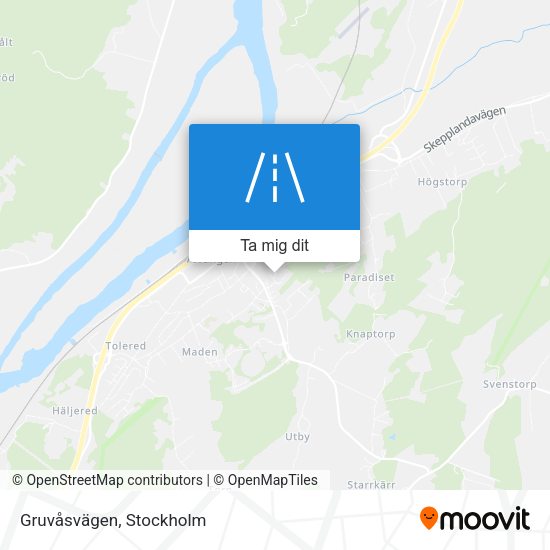 Gruvåsvägen karta