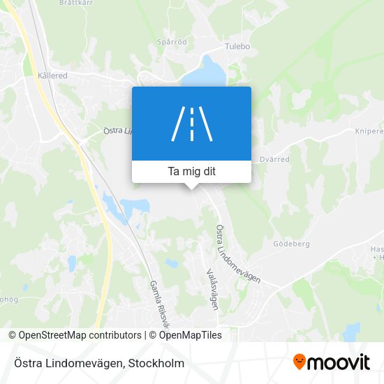 Östra Lindomevägen karta