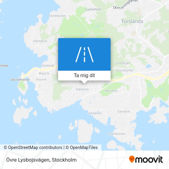 Övre Lysbojsvägen karta