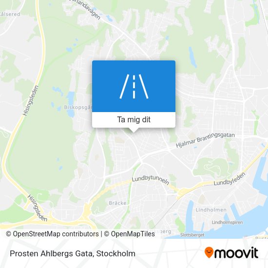 Prosten Ahlbergs Gata karta