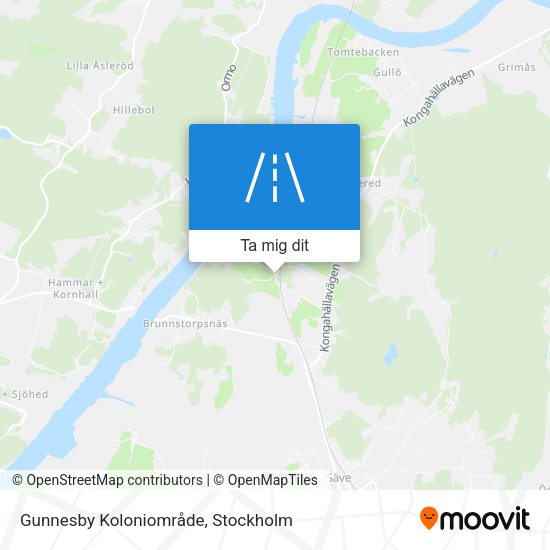 Gunnesby Koloniområde karta