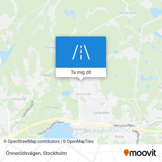 Önnerödsvägen karta