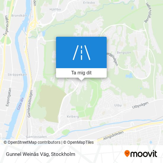 Gunnel Weinås Väg karta