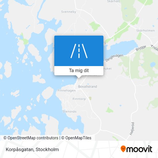 Korpåsgatan karta