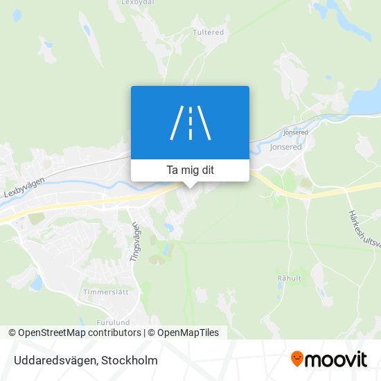 Uddaredsvägen karta