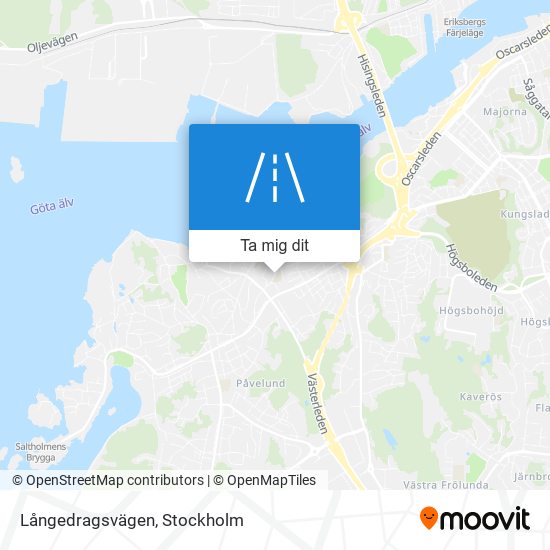 Långedragsvägen karta