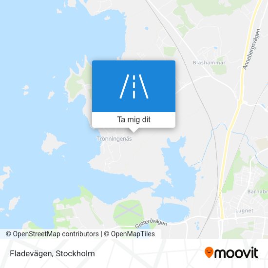 Fladevägen karta