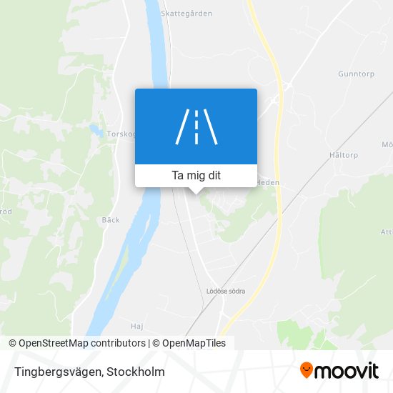 Tingbergsvägen karta