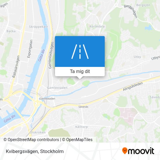 Kvibergsvägen karta