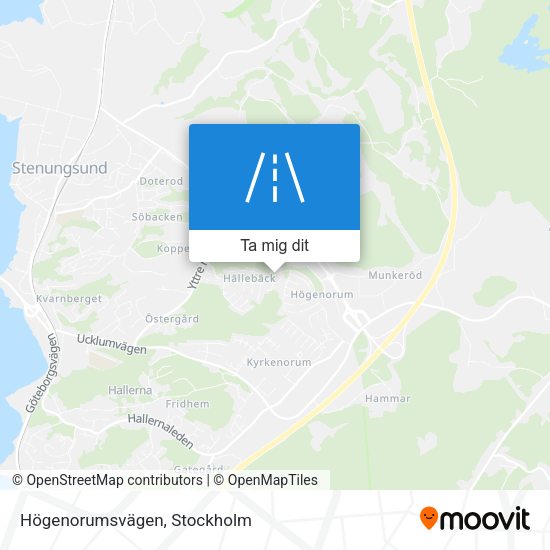 Högenorumsvägen karta