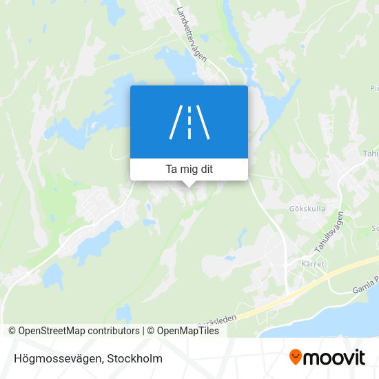 Högmossevägen karta