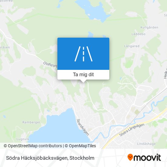 Södra Häcksjöbäcksvägen karta