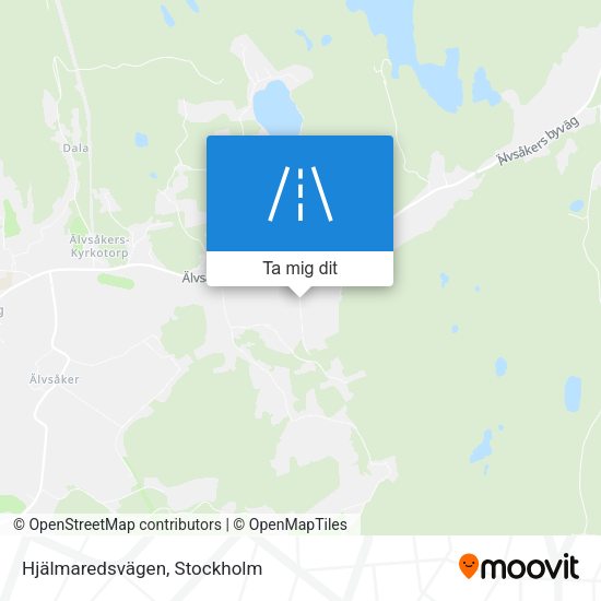 Hjälmaredsvägen karta