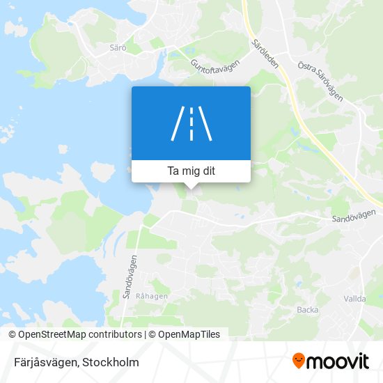 Färjåsvägen karta