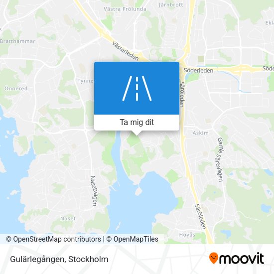 Gulärlegången karta