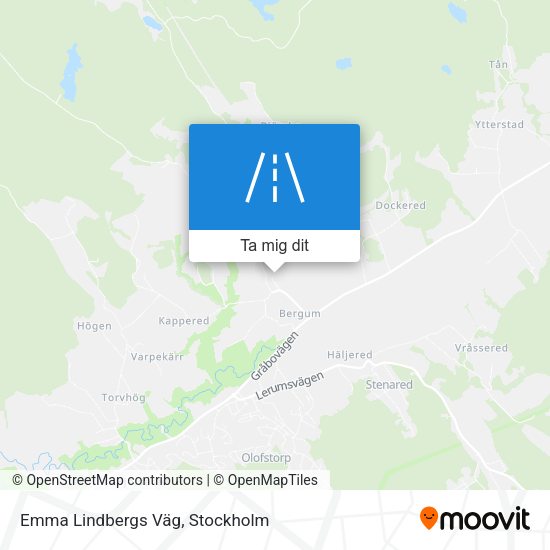 Emma Lindbergs Väg karta