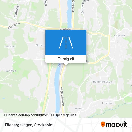 Eliebergsvägen karta