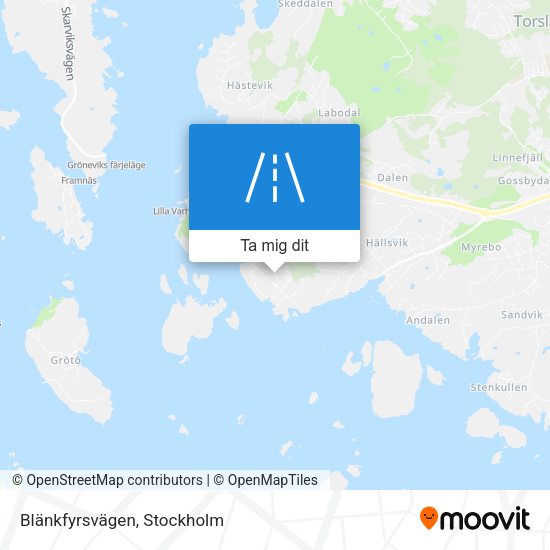Blänkfyrsvägen karta