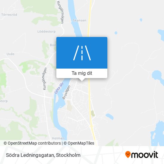 Södra Ledningsgatan karta