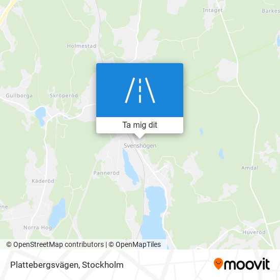 Plattebergsvägen karta