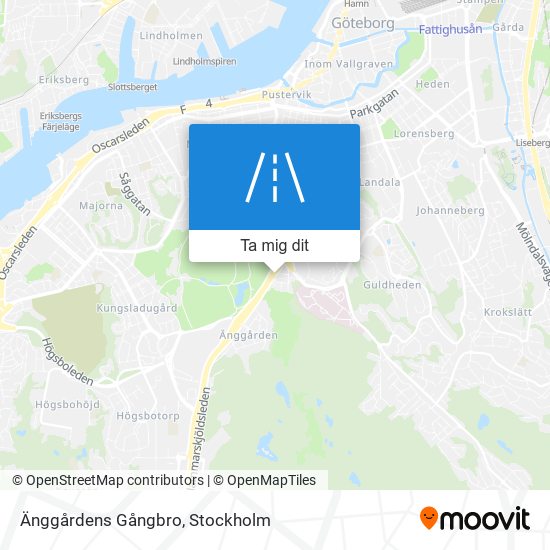 Änggårdens Gångbro karta