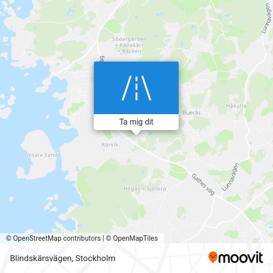 Blindskärsvägen karta