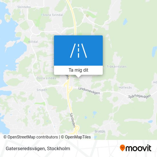 Gaterseredsvägen karta
