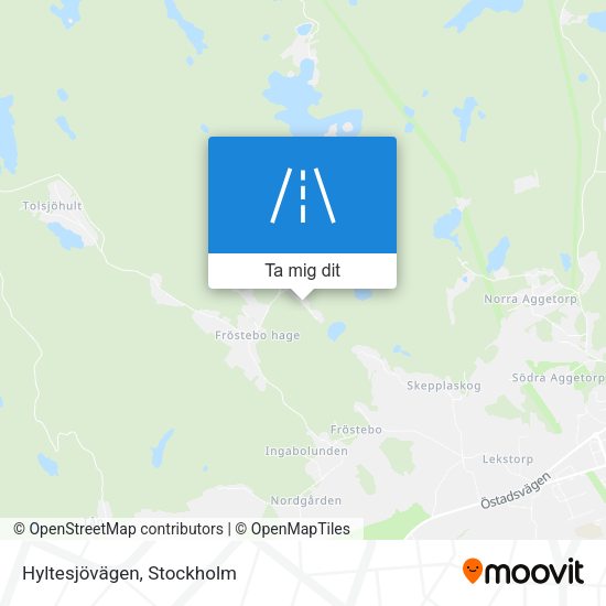 Hyltesjövägen karta