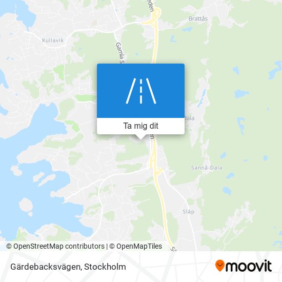 Gärdebacksvägen karta