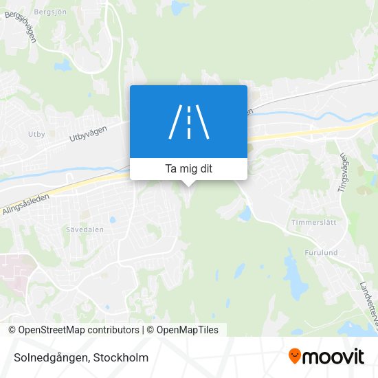 Solnedgången karta
