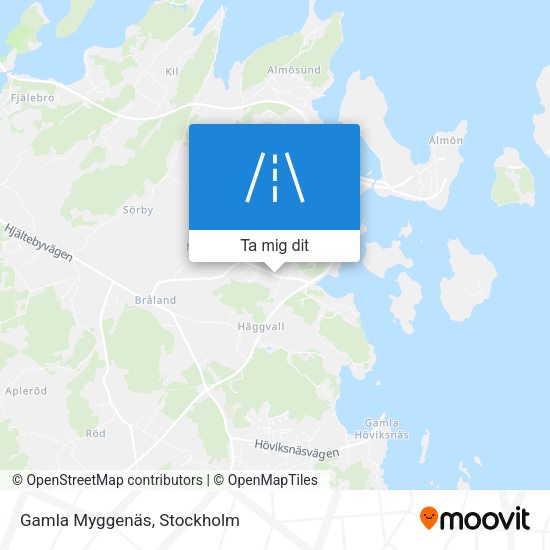 Gamla Myggenäs karta