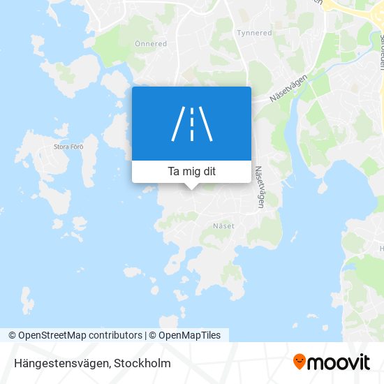 Hängestensvägen karta