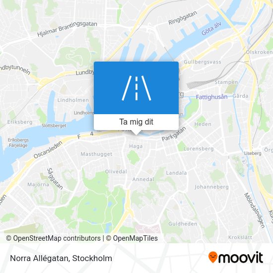 Norra Allégatan karta