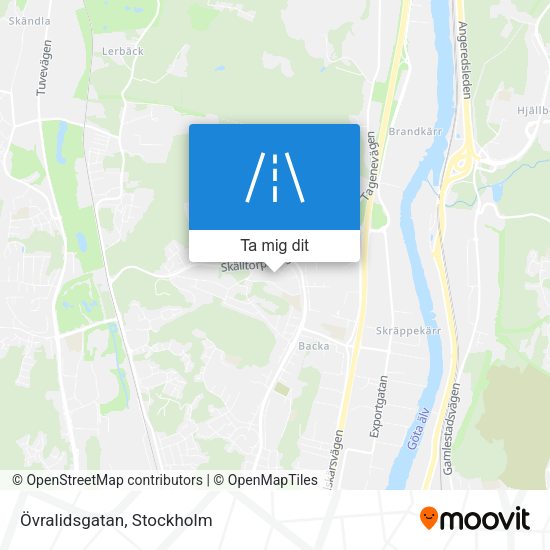 Övralidsgatan karta