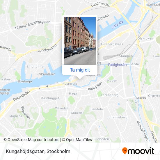 Kungshöjdsgatan karta