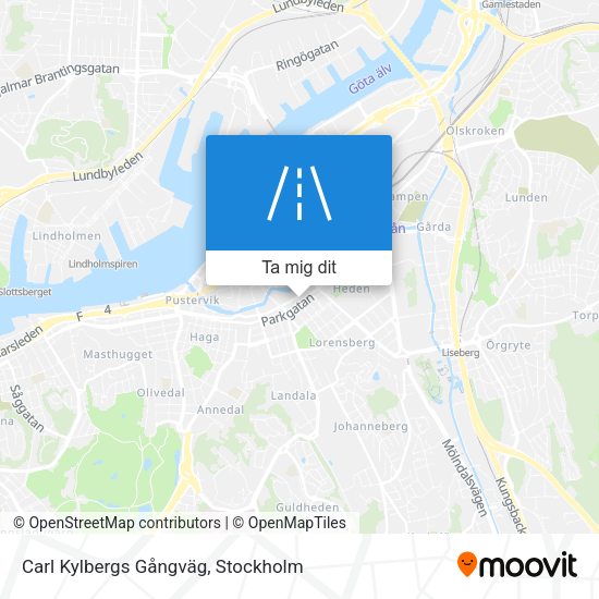 Carl Kylbergs Gångväg karta