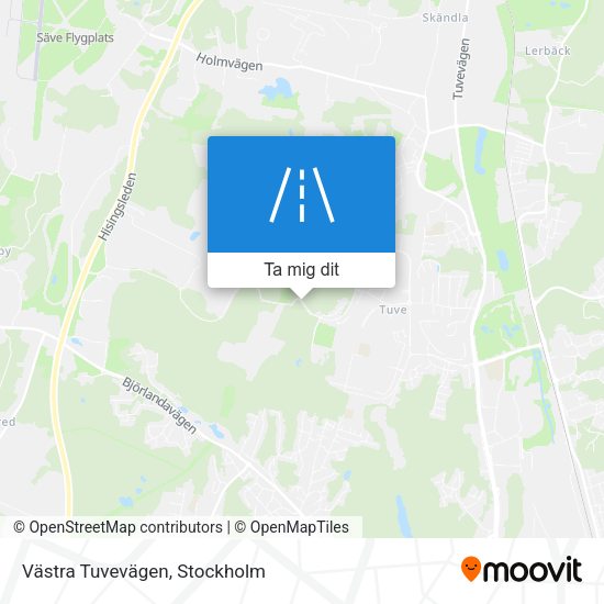 Västra Tuvevägen karta