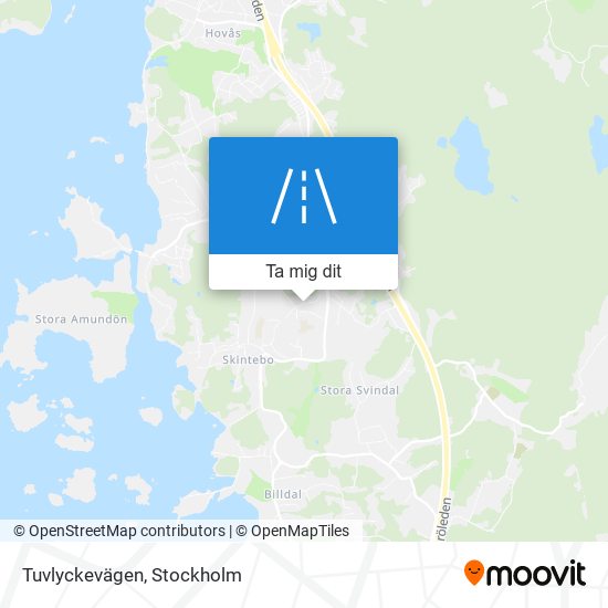 Tuvlyckevägen karta