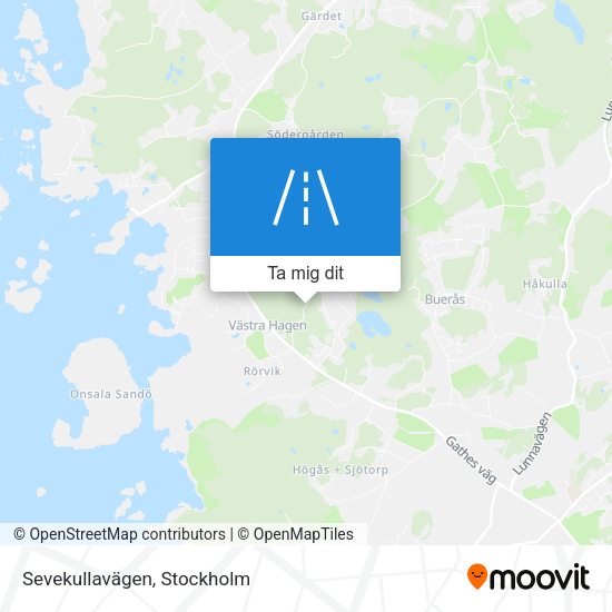 Sevekullavägen karta