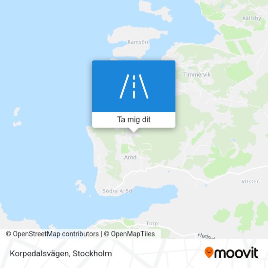 Korpedalsvägen karta